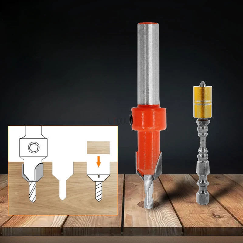 

Wooden Boards Punching Countersink Bit Set Woodworking Hand/electric Drill Alloy Cone Drilling Bit Carpentry Hardware Tool Parts