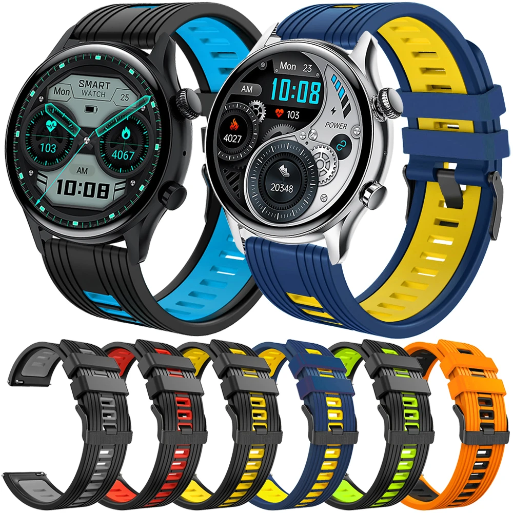 

Ремешок силиконовый для COLMI WACTH M40, быстросъемный браслет для умных часов, аксессуары для часов, 22 мм