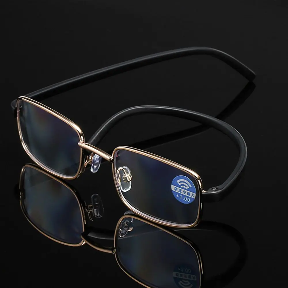 

Unsex Metal Frame Anti-UV Blue Rays Reading Glasses Portable Presbyopia Eyeglasses Far Sight Eyeglasses Vision Care +1.0~+4.0