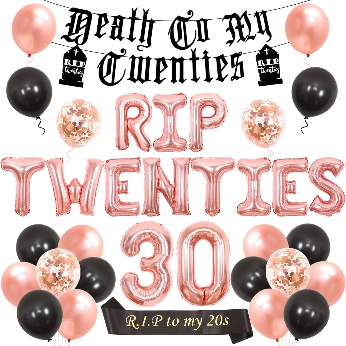 

Cheereveal набор для вечеринки 30 лет "Rip Twenties"