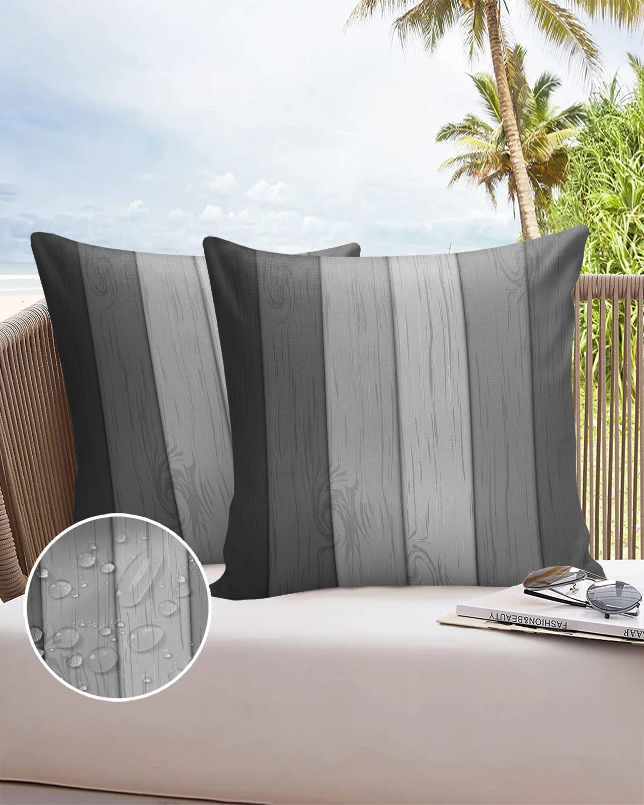 

Retro Gradient Wooden Grain Fashion Bed Pillow Covers Home Sofa Pavilion Decorative Pillowcase Balcony Office Car Cushion Cover