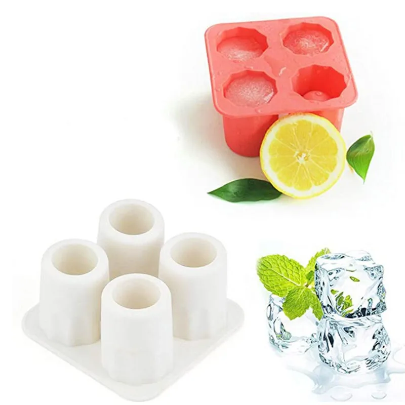 

DIY Making Four-hole Ice Cups In Summer Creative Modeling Ice-making Molds Edible Ice Cups Ice Trays Home Kitchen Gadgets