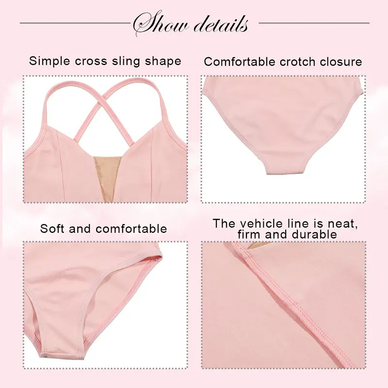 AOQUNFS Ballet Leotards for Girl Kids Closed Crotch Dance Camisole Gymnastics Leotard Ballet Costumes Dance Wear Ballet Bodysuit
