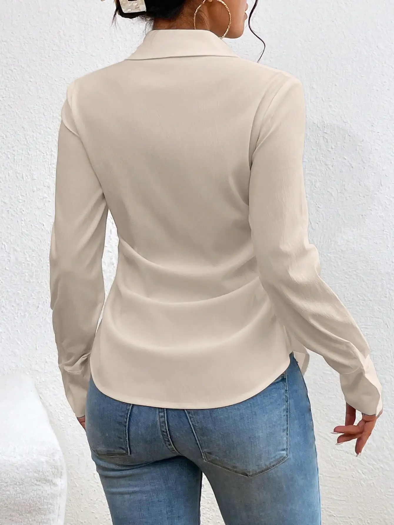 Женская Элегантная блузка с длинным рукавом осенне-зимняя универсальная