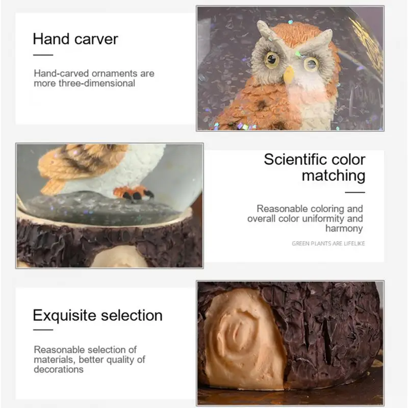 Хрустальный шар трехмерные украшения Bola De Cristal сова прочные настольные реквизит