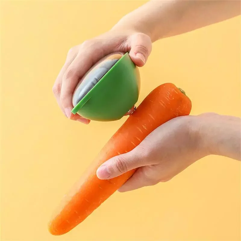 

1PC Stainless Steel Multifunctional Vegetable Fruit Peel Belt Storage Box With Bucket Peeling Knife Three-purpose Rotary Grate