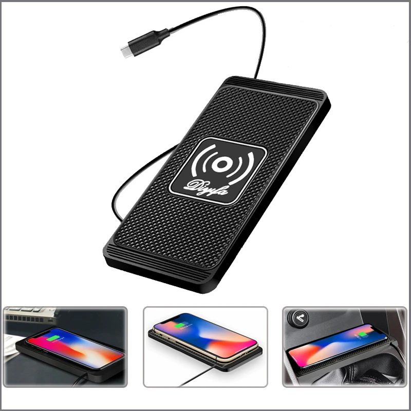 

Car Fast Wireless Charger Silicone Pad Cradle Stand Dock 15W for Samsung S20 S10 iPhone 13 11 Pro Xs Max Wireless Charging Stand