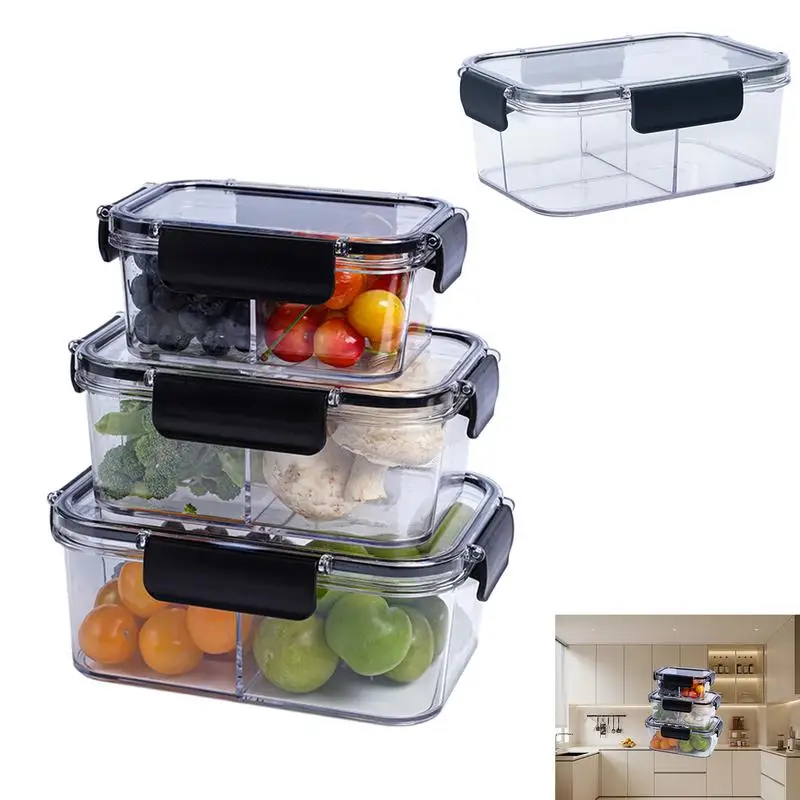 Портативные контейнеры для хранения фруктов 800 мл продуктов с крышками контейнер