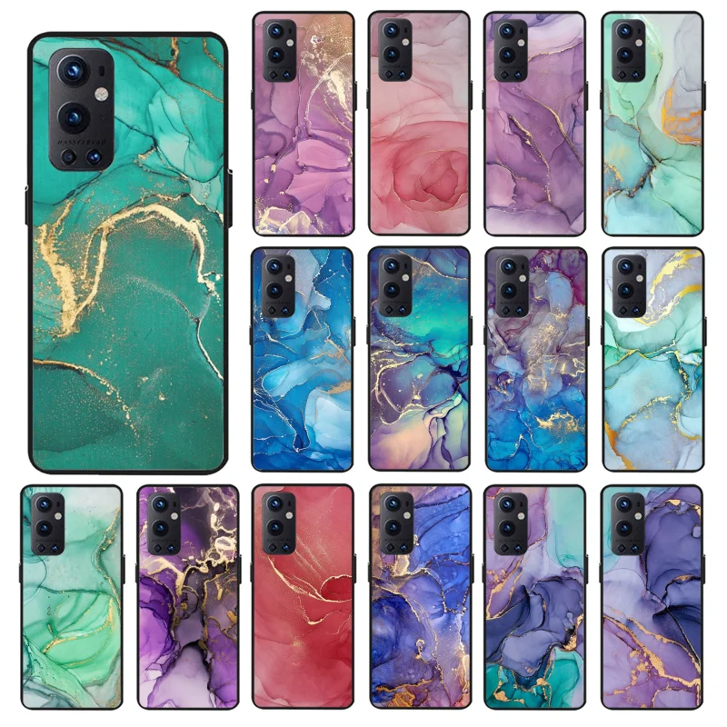

Green Blue Purple Marble Phone Case for OnePlus 10 Pro 10T 7T Pro 8 8Pro 8T 9 Pro 9R 9RT Nord2 OnePlus N100 N10 N200 Nord CE