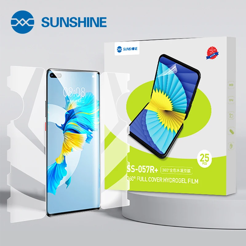 

Sunshine SS-057R+ 25PCS HD Hydrogel Film for Folding Screen, 360° Full Wrapped Front and Back,Suitable for Film Cutting Machine