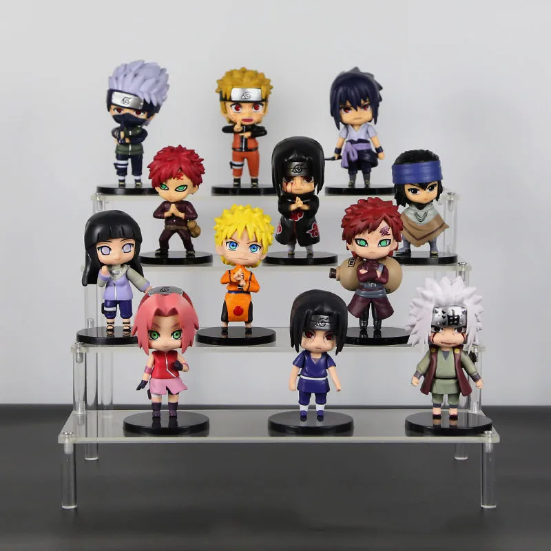

6-12 шт./компл. Наруто Аниме Shippuden Hinata Sasuke Itachi Kakashi Gaara Jiraiya Sakura Q версия ПВХ Фигурки игрушки куклы подарок для детей