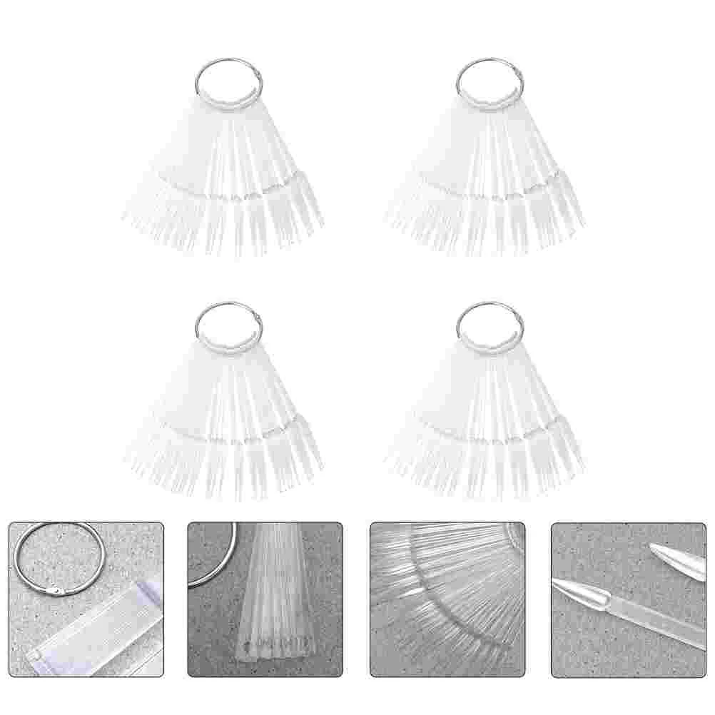 

Nail Display Sticks Color Tippolish Manicure Sampleclear Finger Practice Tips Board Sector Fake False Foldable Tester Piece