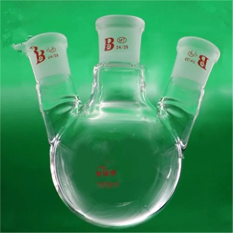 

500ml,24/29*3,3-neck,Round bottom bevel connect Glass flask,Lab Boiling Flasks,Three neck laboratory glassware