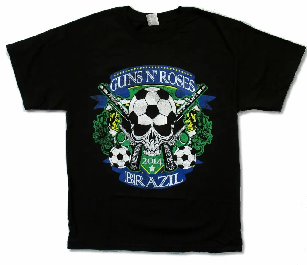 

Guns N Roses Brazil 2014 Black Band T Shirt New