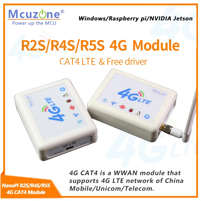 R2S/R4S/R5S 4G Module CAT4 4G LTE free driver openwrt Raspberry Pi Ubuntu mate Jetson NANO WIN10 windows