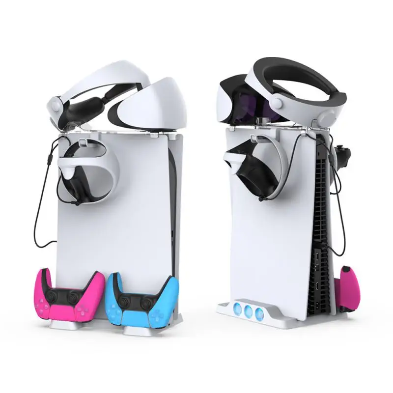 

Game Handle Display Stand Type-C Charging Wire Headset Stand Hanger Space Saving Stable Holder Accessories for PS5 Host Overhead
