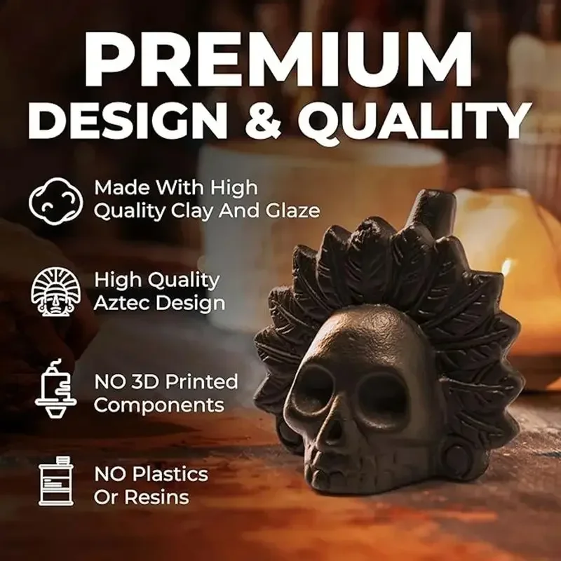 Настоящий кричащий ацтекский свисток смерти страшный Aztai реалистичный человек