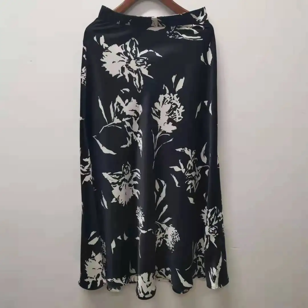 

Fashion Leisure Spring and Autumn New Holiday Style Printed Skirt Skirt