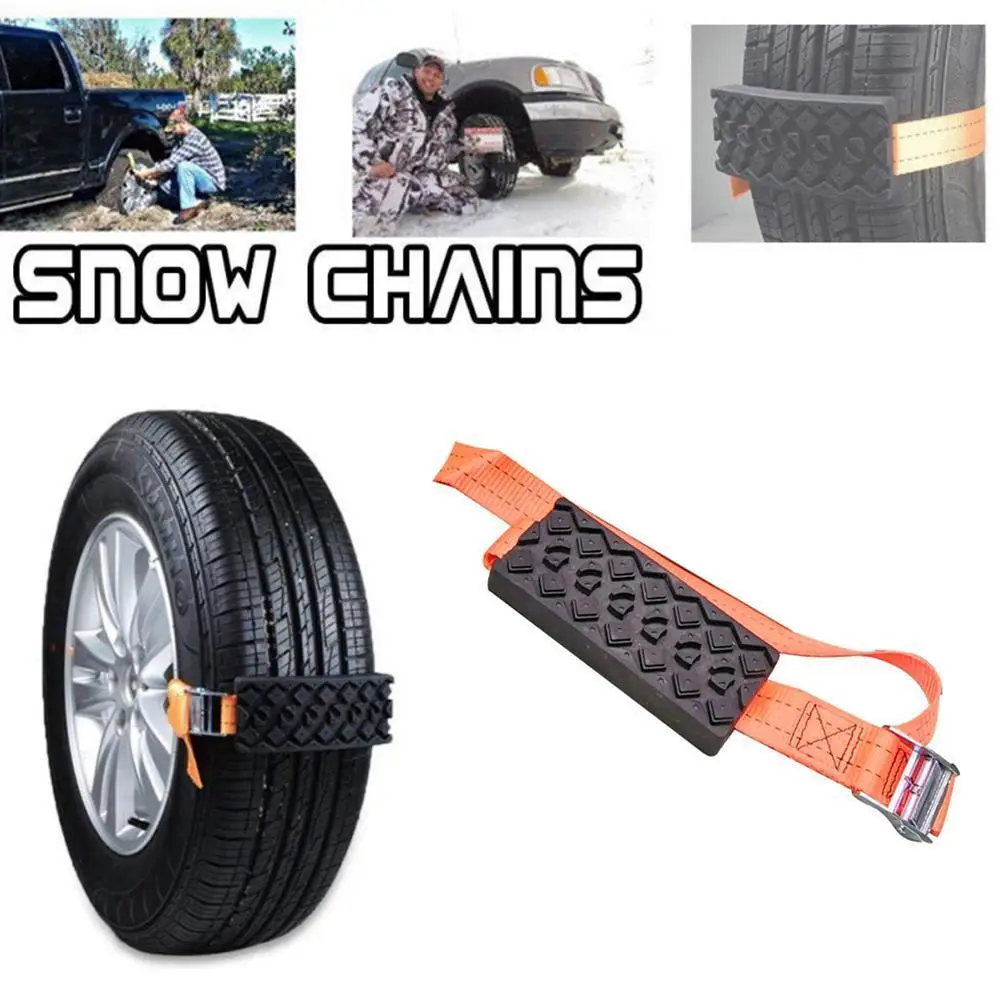 

Chain Durable PU Anti-Skid Car Tire Traction Blocks Driving Safety Emergency Mud Sand Ice Tire Chain Straps
