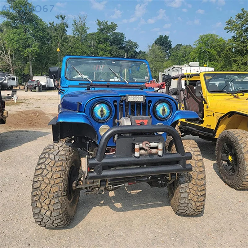 Наклейки на фары с глазами зверя наклейки для фар Jeep 3D стерео глаза наклейка