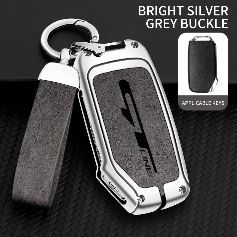 

Чехол для автомобильного ключа с 3/4-кнопками из цинкового сплава для KIA GT Line Forte Seltos K3 K5 Sportage Ceed Soul для Kia GT LINE, чехол для автомобильного ключа