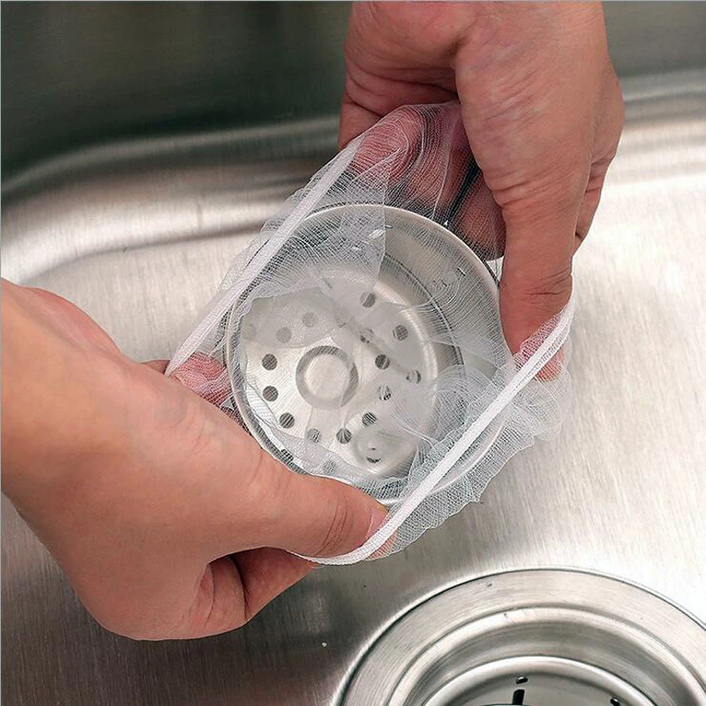 

100pcs Disposable Sink Filter Mesh Bags Kitchen Sewer Drains Drainage Hole Anti-blocking Garbage Bag Pool Clean Strainers Net