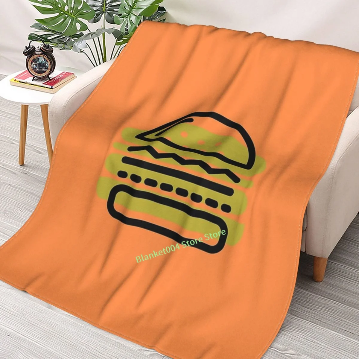 

Burger Throw Blanket 3D printed sofa bedroom decorative blanket children adult Christmas gift