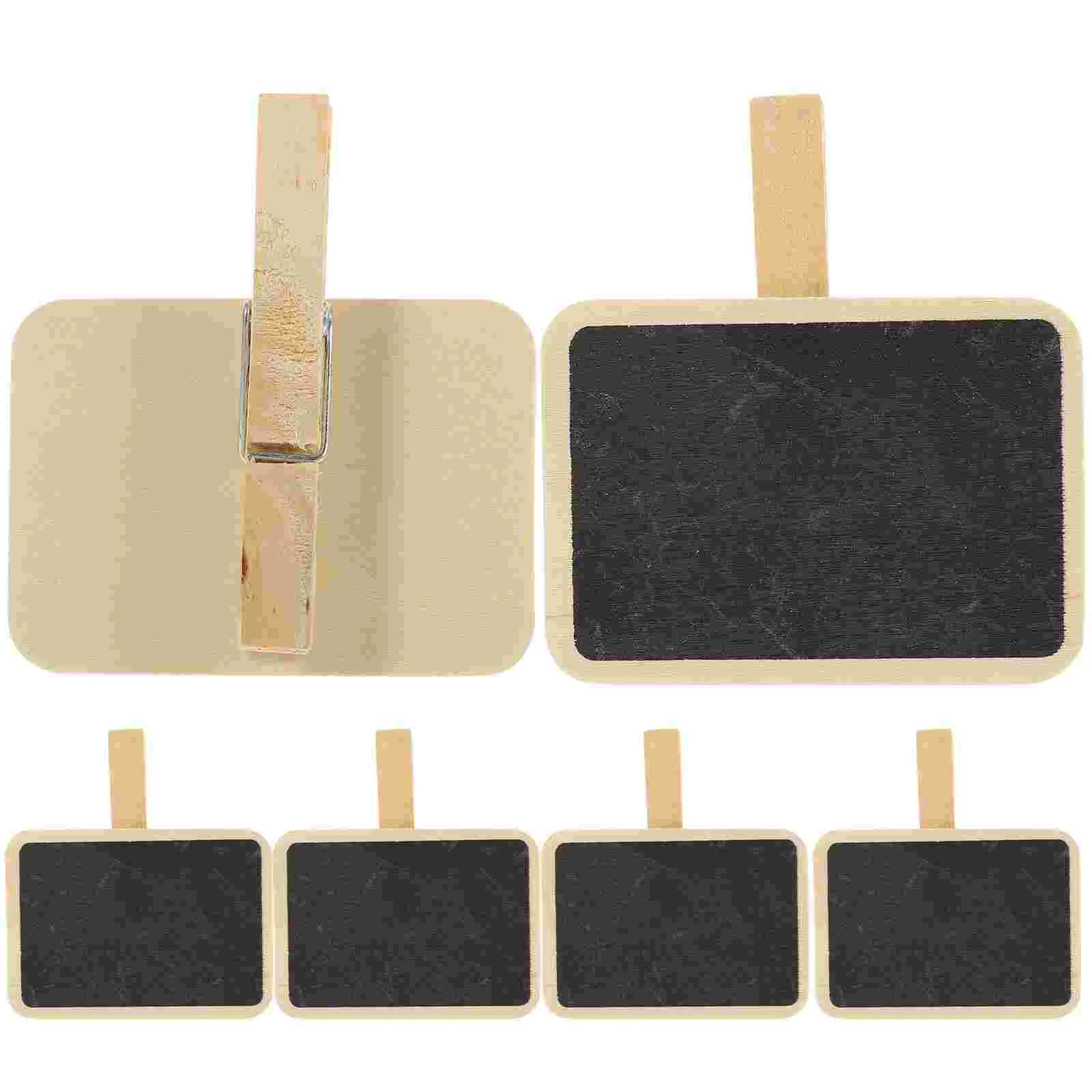 

10pcs Mini Wood Blackboard Clips Message Boards Clips Cards Memos Label Clamps