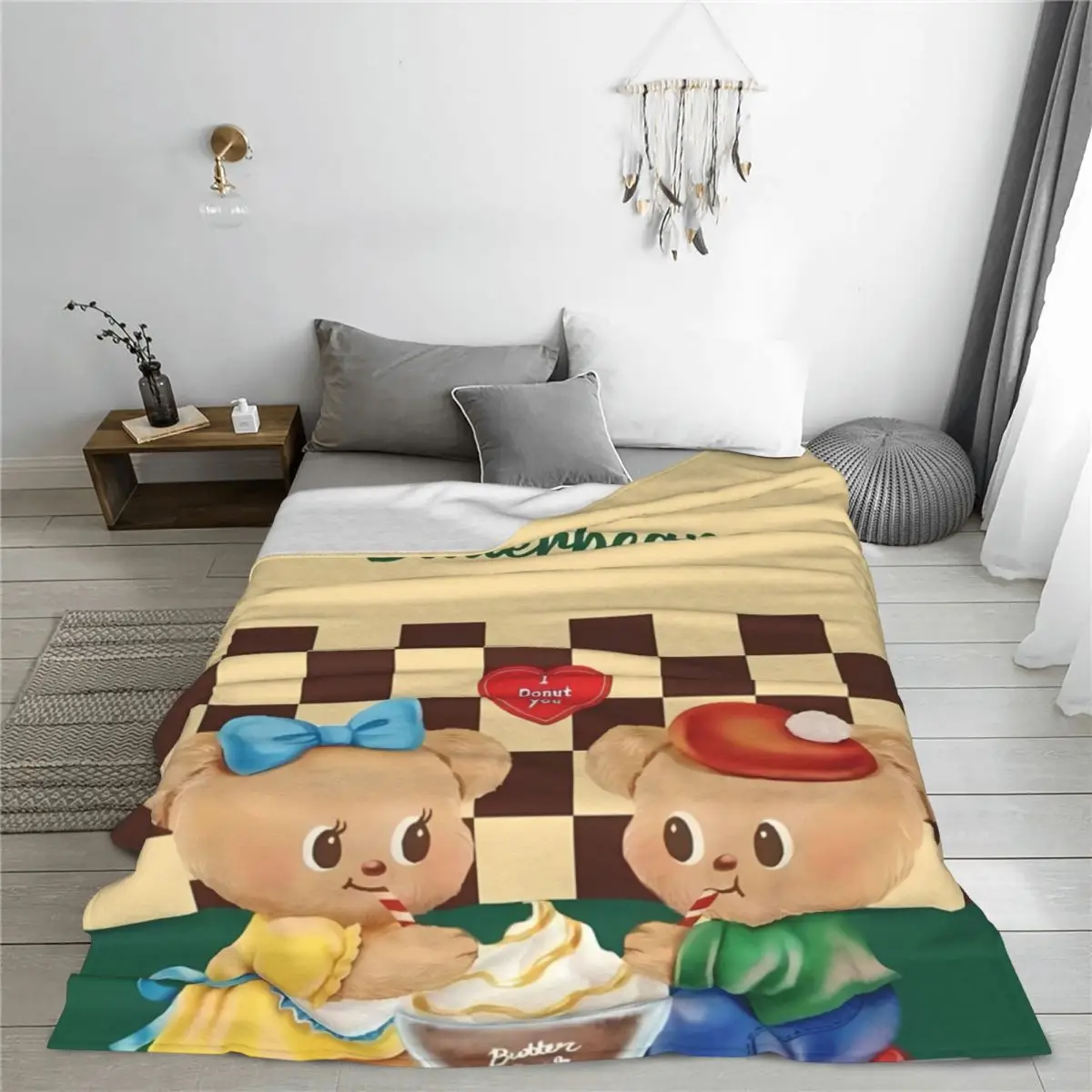 Одеяло с медведями B-Butters фланелевое одеяло для кемпинга мягкое дизайнерское