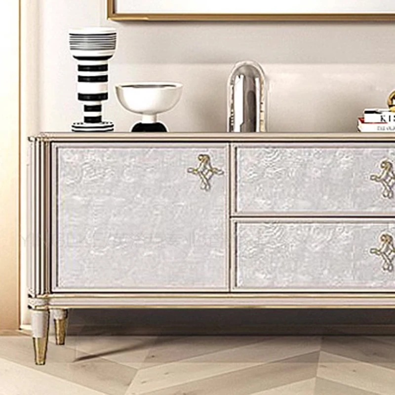 Белая подставка для телевизора современная роскошная новая стильная кремовая с