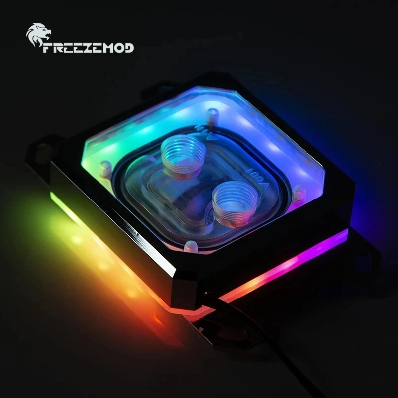 FREEZEMOD водяной блок ЦП для INTEL LGA 1151 115X 2011 5V 3pin RGB ПК водяное охлаждение 5 В 3PIN |