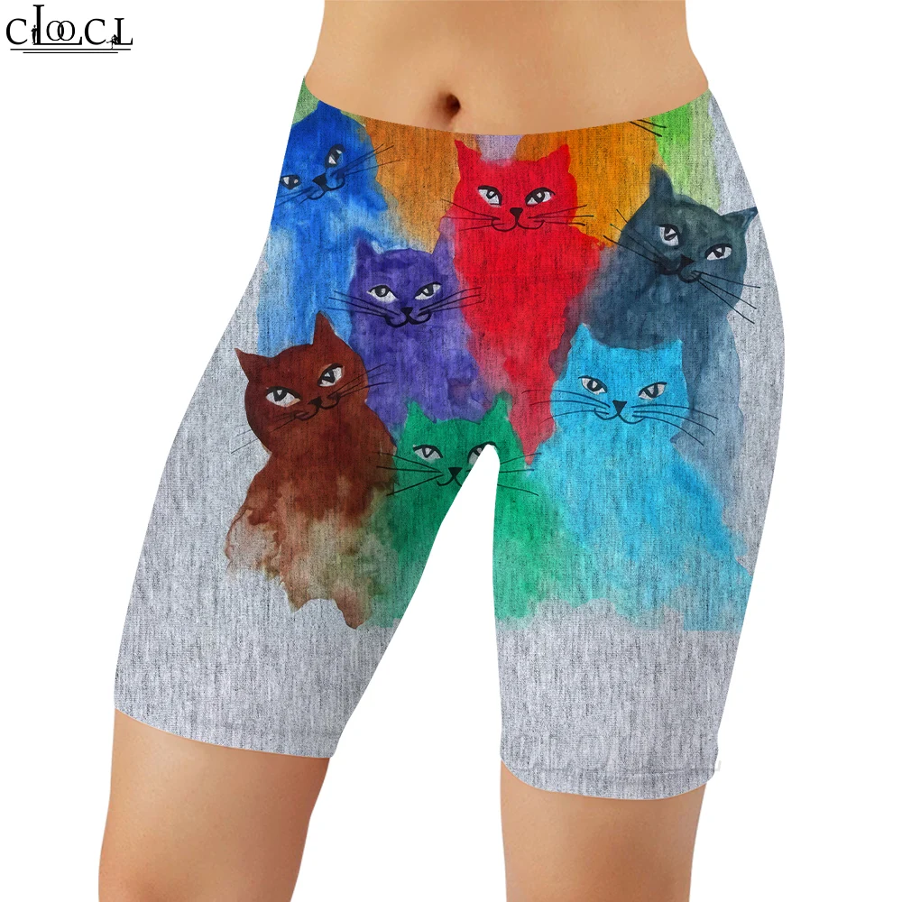CLOOCL Women Cute Cartoon Lamb 3D Graphics Printed Shorts Casual for Female Outdoor Workout Gym Sports Push-up Leggings Fashion images - 4