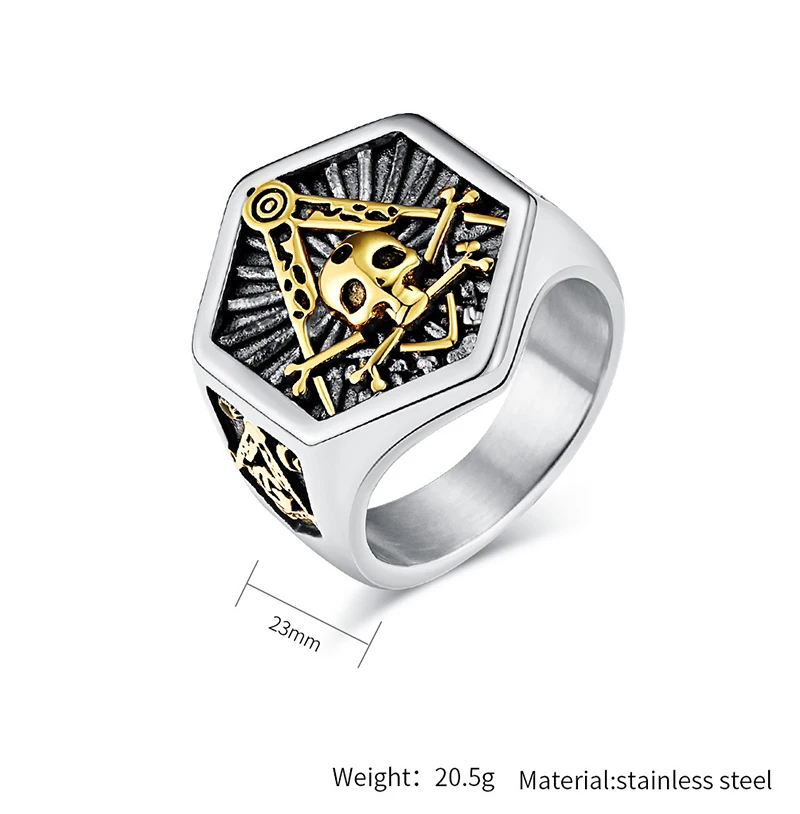 Мужское двухцветное кольцо на палец из нержавеющей стали размер 8-12