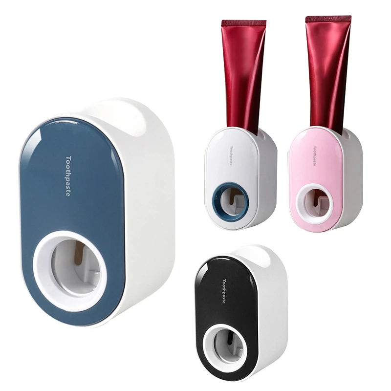 

Wall Mount Automatic Toothpaste Dispenser Toothpaste Squeezer Dispenser Toothbrush Holder Bathroom Accessories
