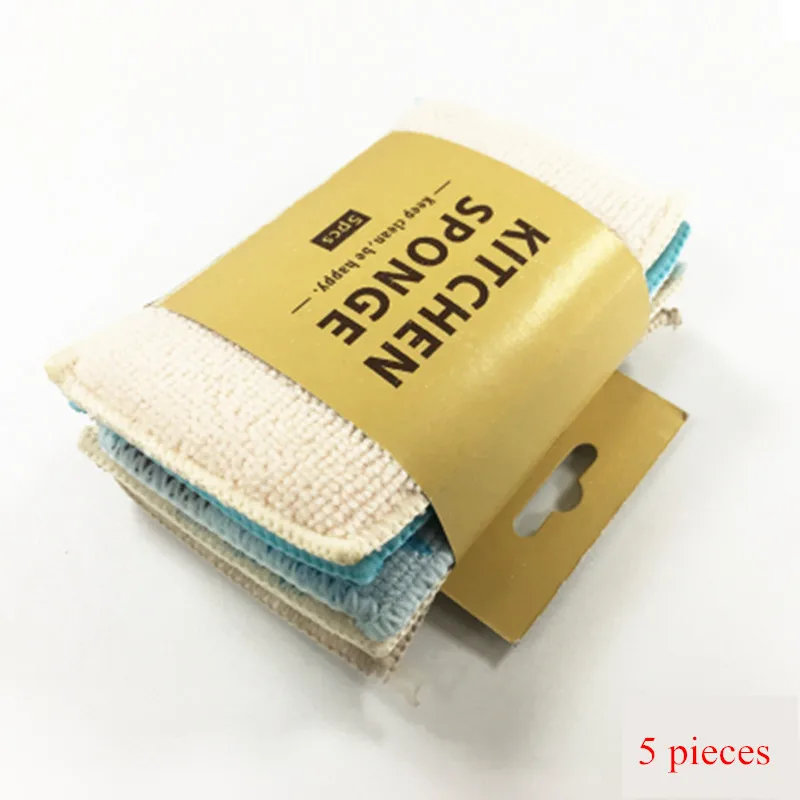 

5 шт., мини губки Bear Family, микрофибра, белые