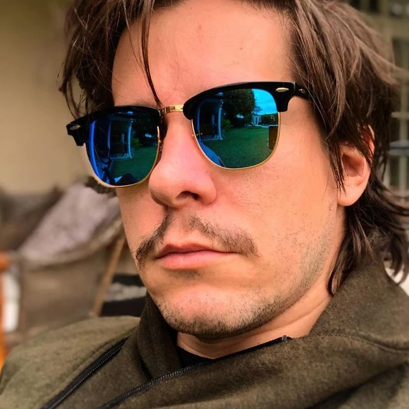 

Солнцезащитные очки с полуоправой для мужчин и женщин UV-400, классические Поляризационные солнечные аксессуары в квадратной оправе, в ретро стиле, 2022