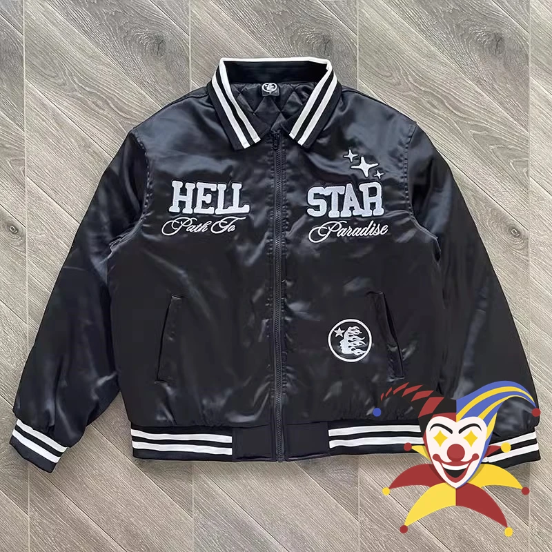 

Куртка-бомбер HELLSTAR дорога в рай, винтажная куртка с вышивкой Иисуса для женщин и мужчин