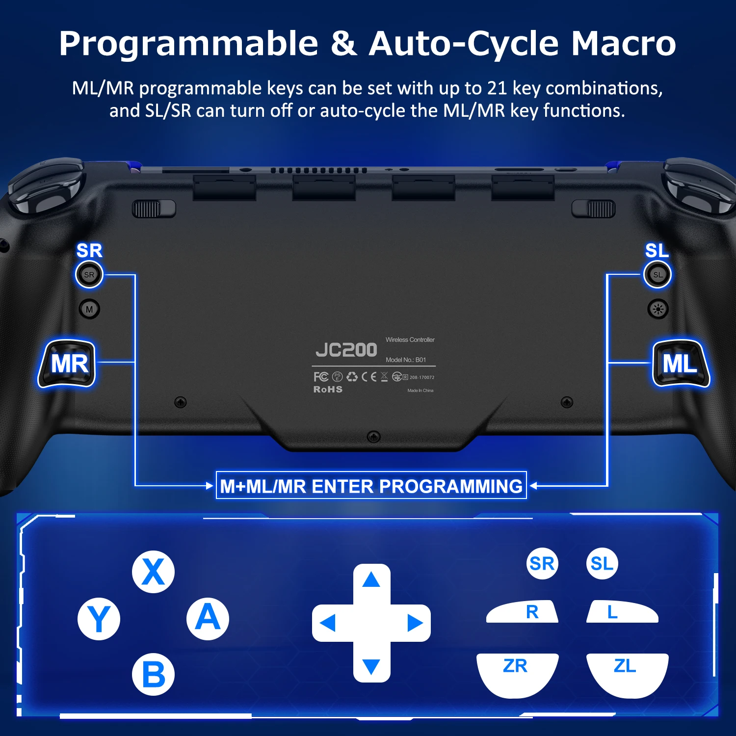 RGB для Nintendo Switch/OLED Switch беспроводной профессиональный контроллер цельный джойстик