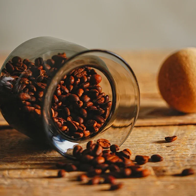 Термостойкая цветная стеклянная банка для хранения разнообразная зернистая