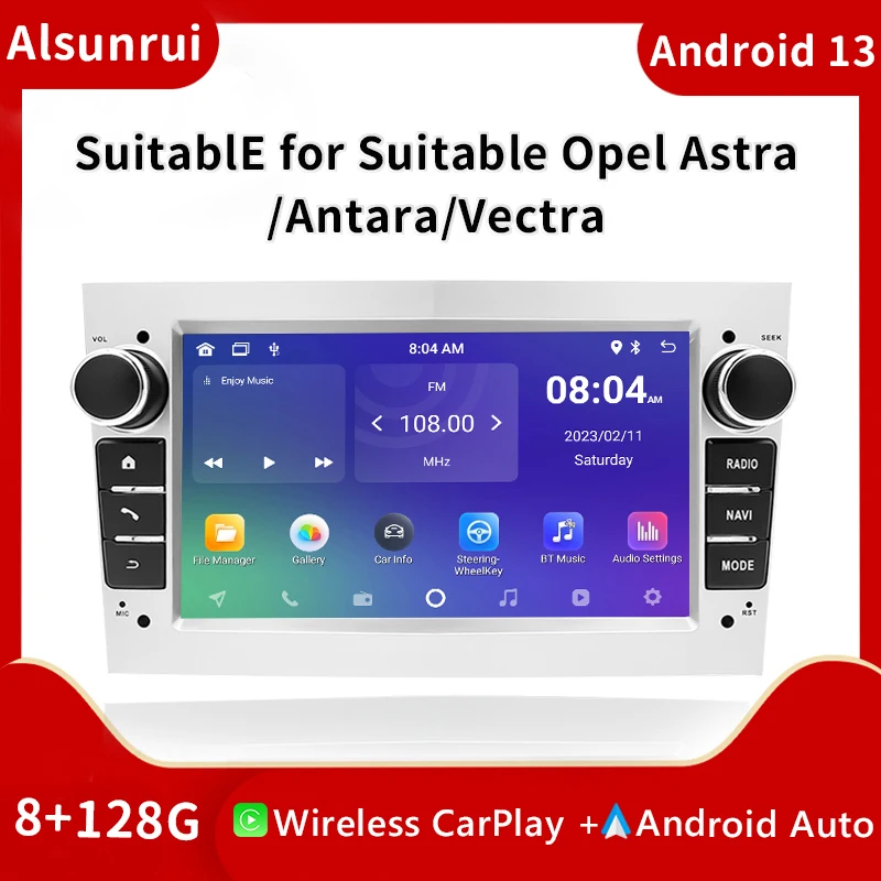 Автомагнитола Carplay 2 din 4G Android 13 экран для автомобилей Opel Vectra C Zafira B Corsa D Astra H G Jvivaro