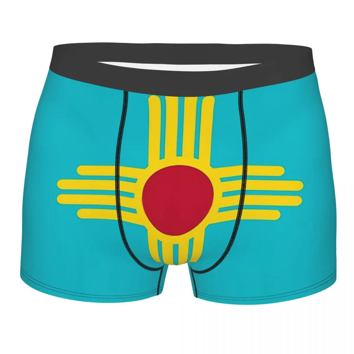 

National Flag New Mexico Turquoise Underpants Breathbale Panties Male Underwear Print Shorts Boxer Briefs
