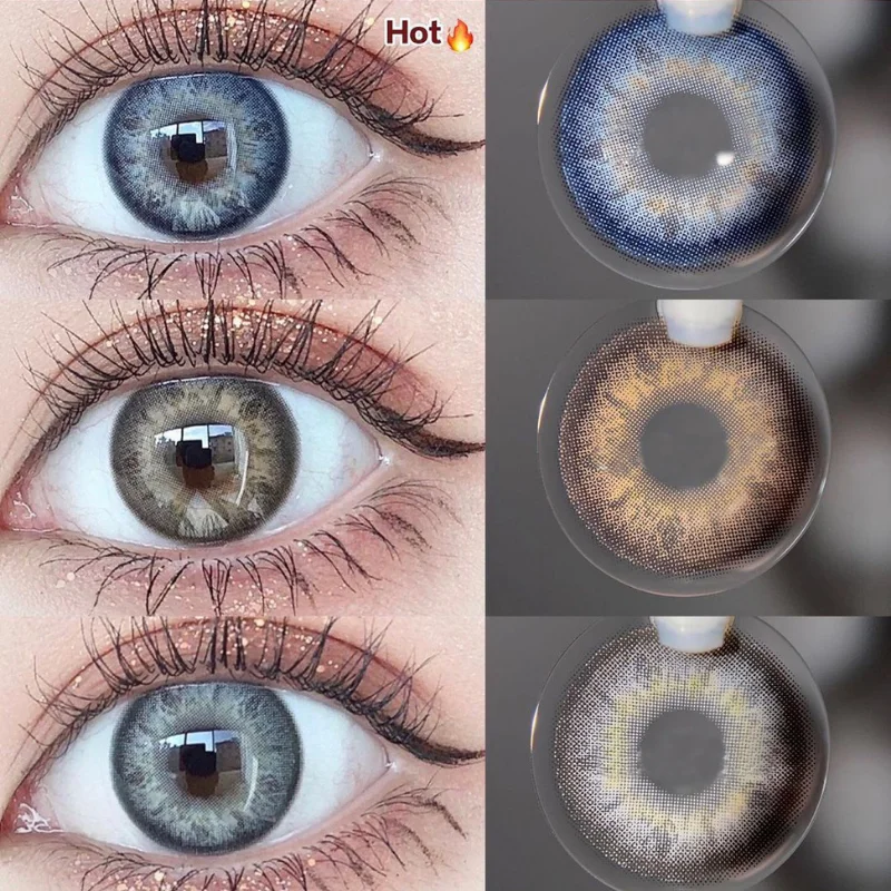 

1Pair Colored Contacts 1 Year Disposable Natural Eye Color Lens Blue Lenses Eye Contacts with Color