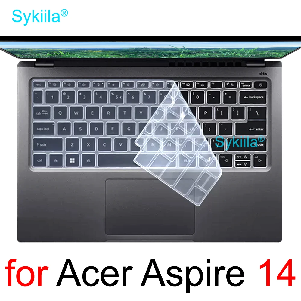 Чехол для клавиатуры для Acer Aspire 1 3 5 Vero A114 A314 A514 AV14 R3 R5 E1 E5 ES1 V3 V5 V7 EC, силиконовый защитный чехол 14 дюймов