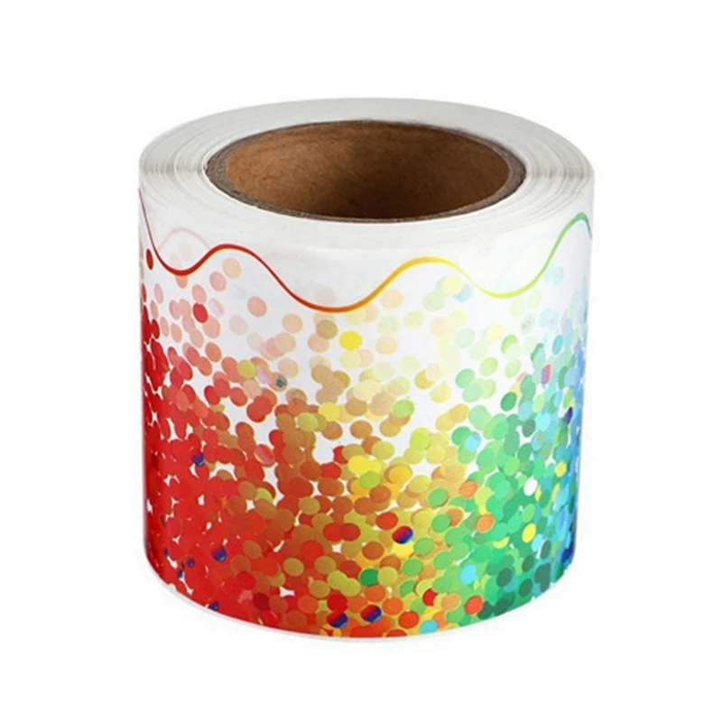 

1 Roll Bulletin Board Border Sticker Bulletin Borders Stickers Border Trim New For Classroom Black Board Decor 65.6Ft