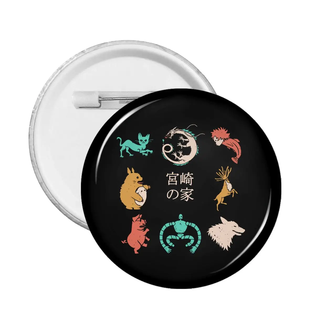 

59mm House Of Miyazaki Collar Badge Funny Badge My Neighbor Totoro Pins Brooch for Hat Anime Fans Collections