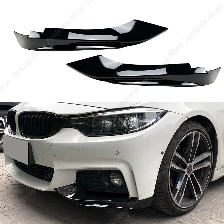 2 шт., разветвители для переднего бампера BMW F32 F33 F36 4 Series 2014 - 2020 M-Sport M-Tech (только спортивные модели M)