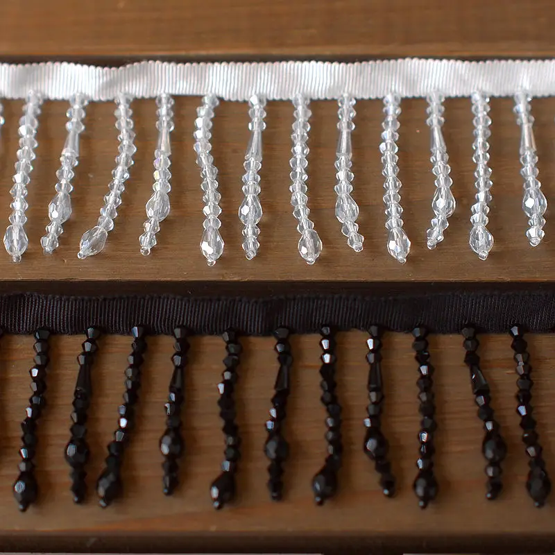 

6 cm wide, heavy duty, shiny, and draped beaded lace decorative accessories, handmade DIY tassel pendant, curtain lace
