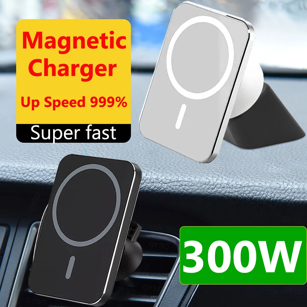 

300W Car Phone Holder Wireless Charger Car Mount Magnetic Car Chargers Wireless For iPhone 11 12 13 14 Pro Max XS Xiaomi Samsung