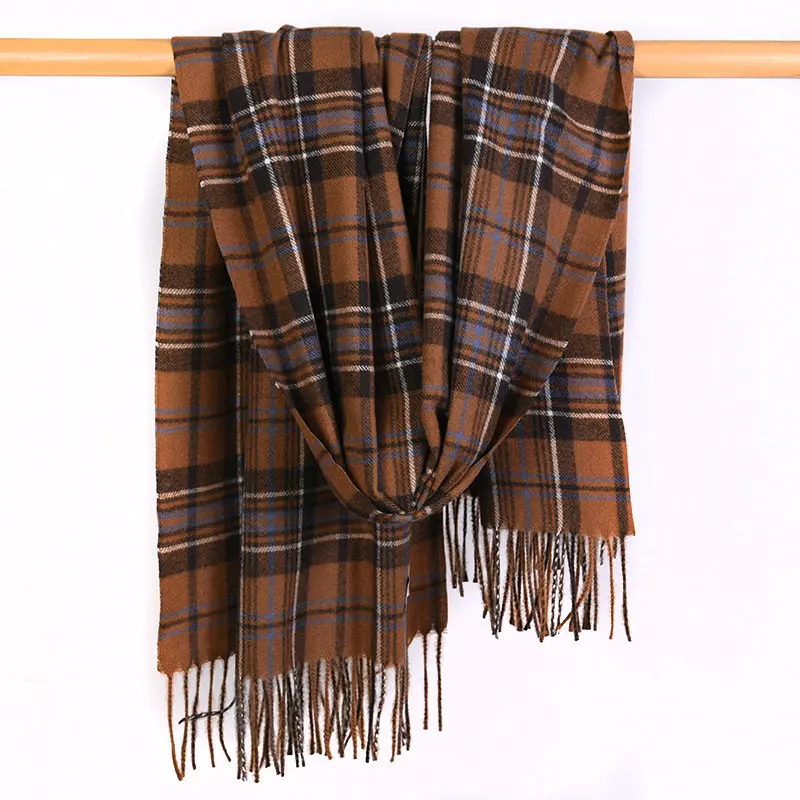 

Plaid Cashmere Feel Scarf Winter Warm Pashmina Scarves Women Foulard Thick Blanket Shawls Lady Wraps Bufanda Stoles