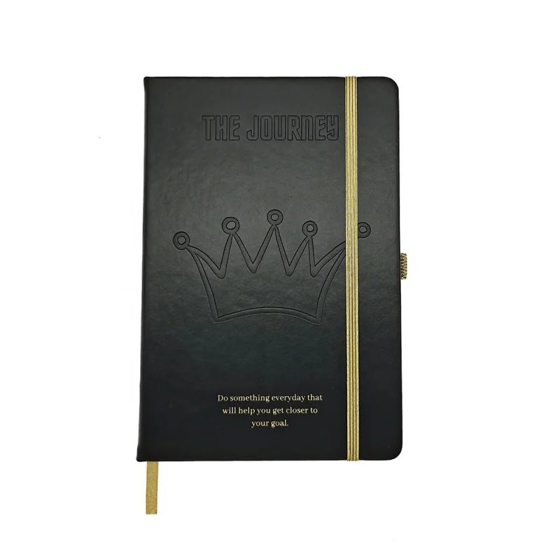 

Custom Printing A4 A5 PU Leather Hardcover Notebook Sewn Binding 2022 Planner Manifestation Journal